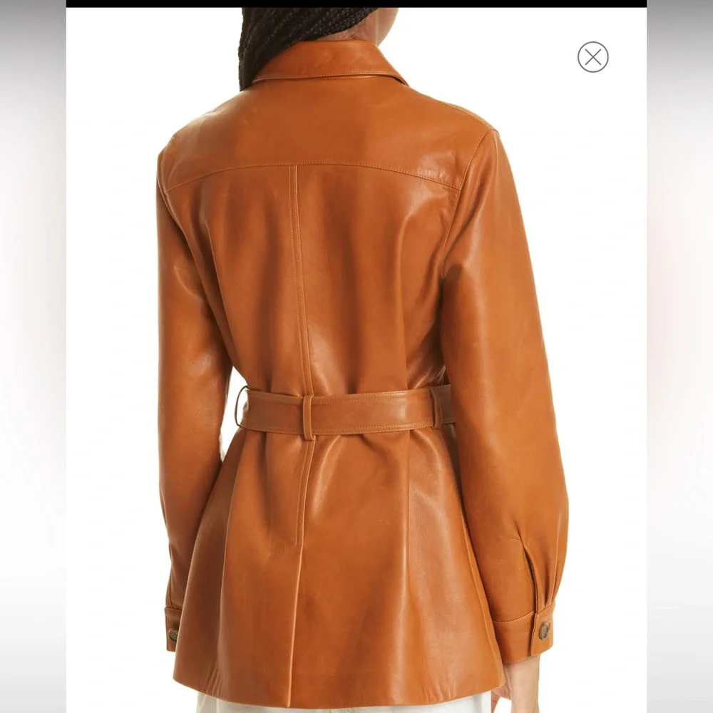 Nili Lotan leather belted jacket - Picture 2 of 7